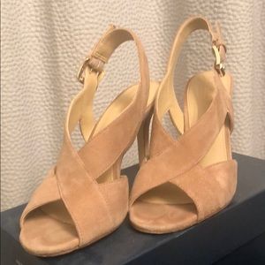 MK Suede Nude Heels